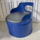 Vintage blue stool, comfortable and full of character.