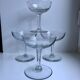 Set of 4 crystal champagne glasses 30s