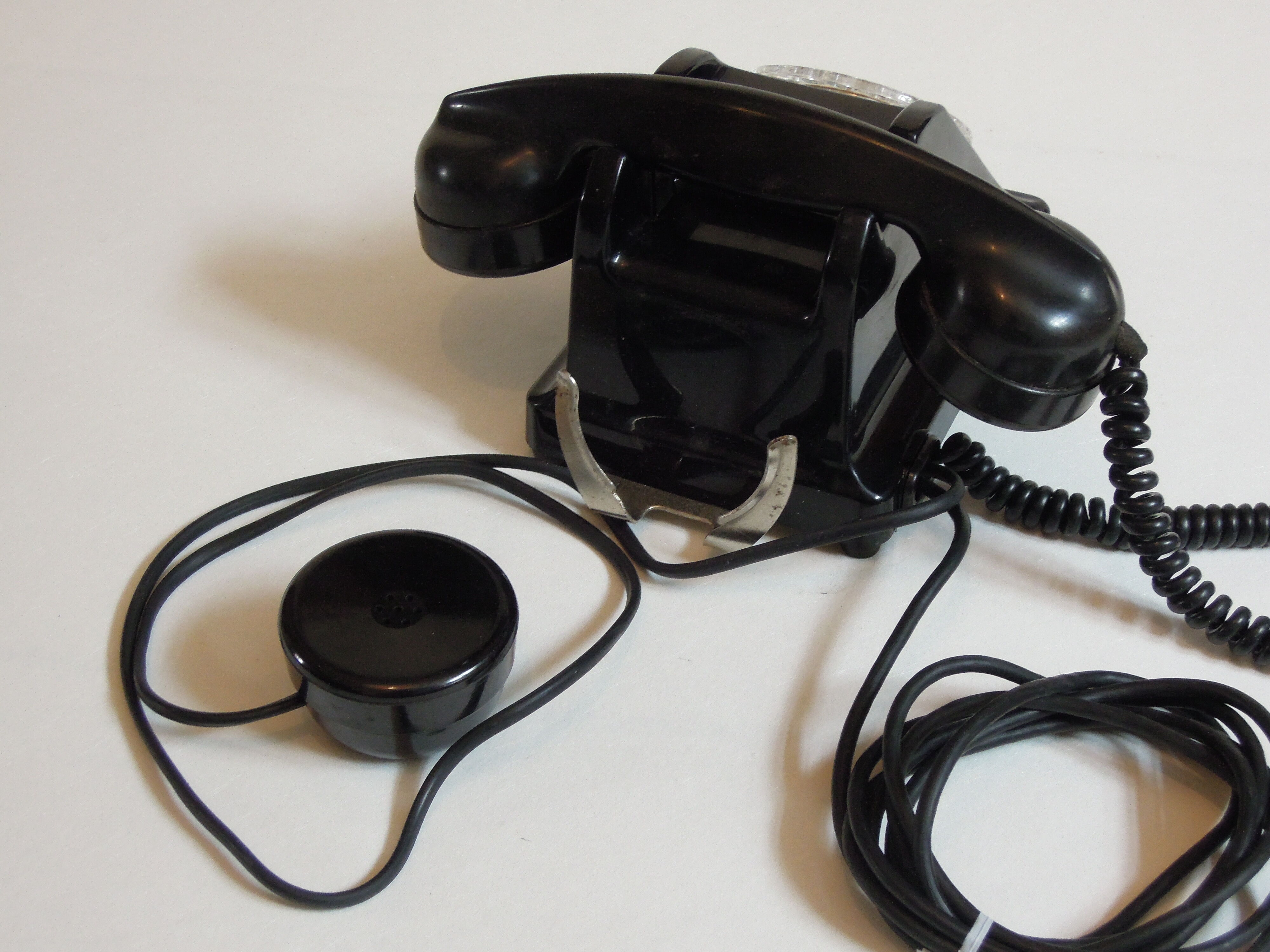 Ancient black bakelite  telephone