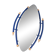 Asymmetrical postmodern blue mirror – Memphis style, 1980s