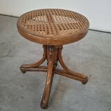 Sgabello da Pianoforte in Faggio Curvato e Paglia di Vienna