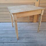 Raw wood bistro table
