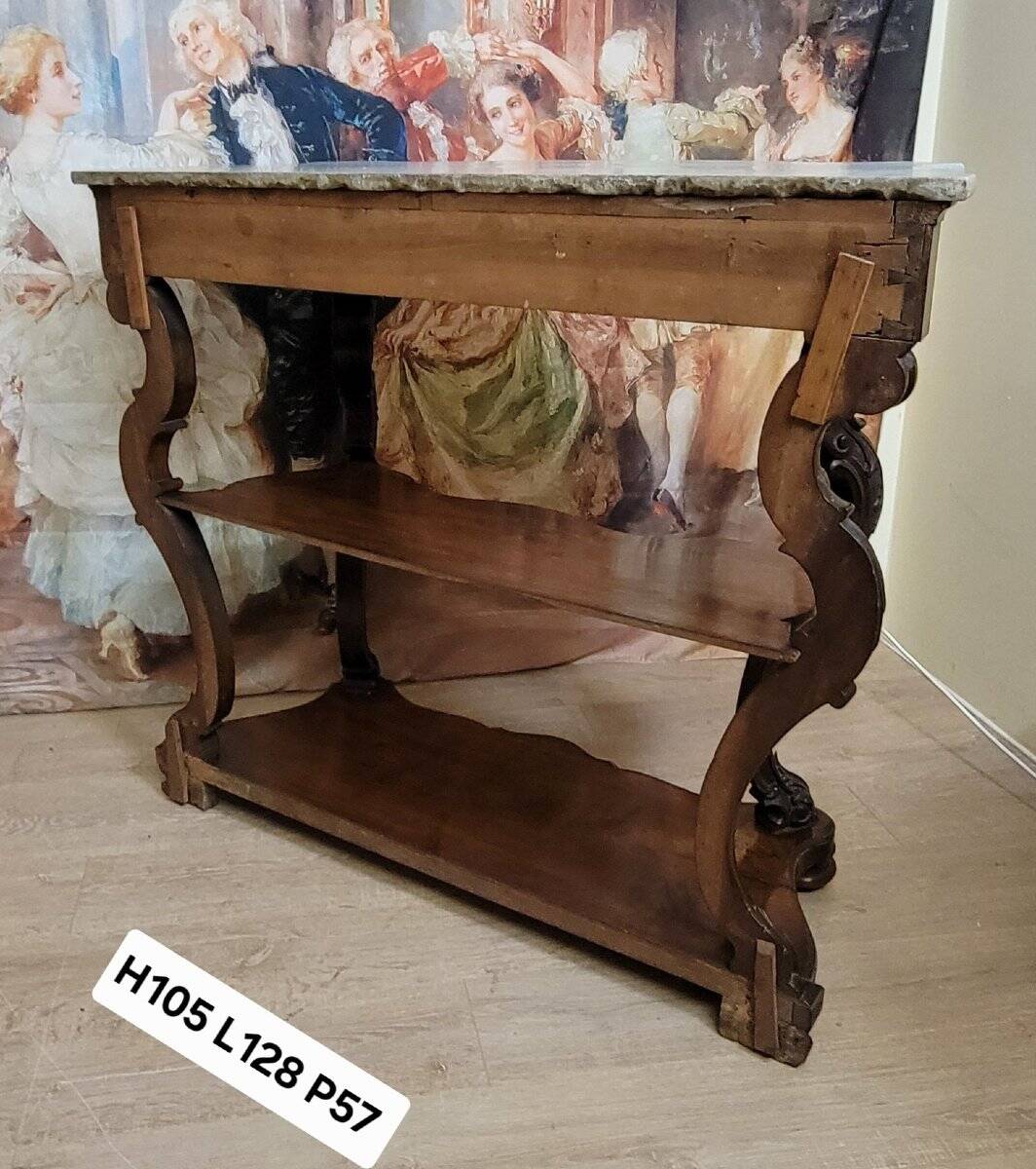 Console Italienne époque Charles X en acajou