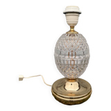 Hollywood Regency Style Brass Crystal Table Lamp