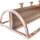 Rattan wall coat holder