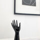 Black ceramic ring hand