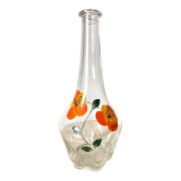 Bouteille en verre décor peint à la main