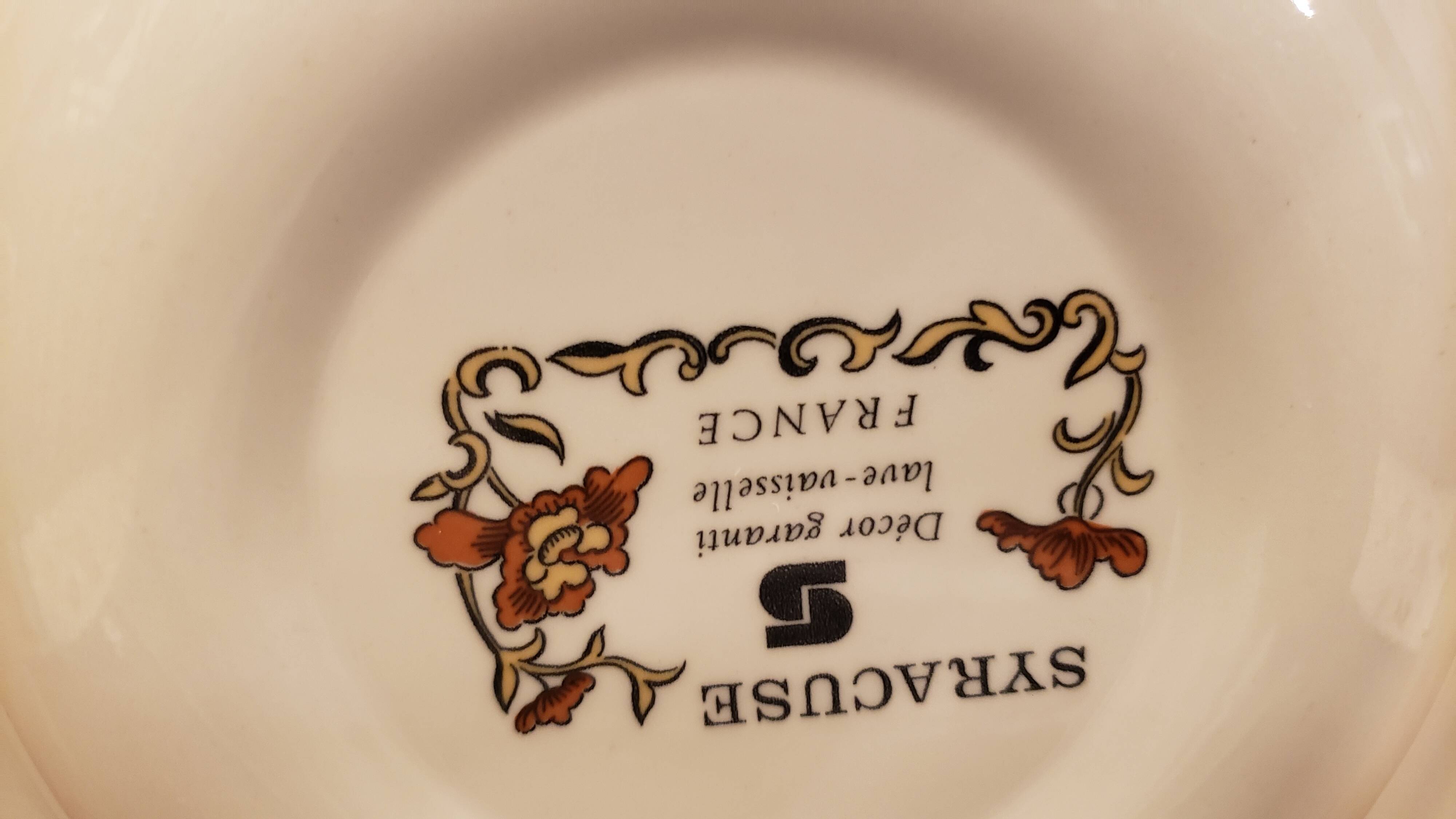 6 soup plates Syracuse Sarreguemines Flower Decor