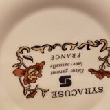 6 soup plates Syracuse Sarreguemines Flower Decor