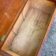 Vintage wood and rattan chest bench