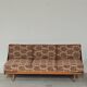Folding sofa bed Canapé banquette Interier Praha 1960 floral pattern fabric