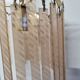 Suspension with pink glass pendants, 1980s
