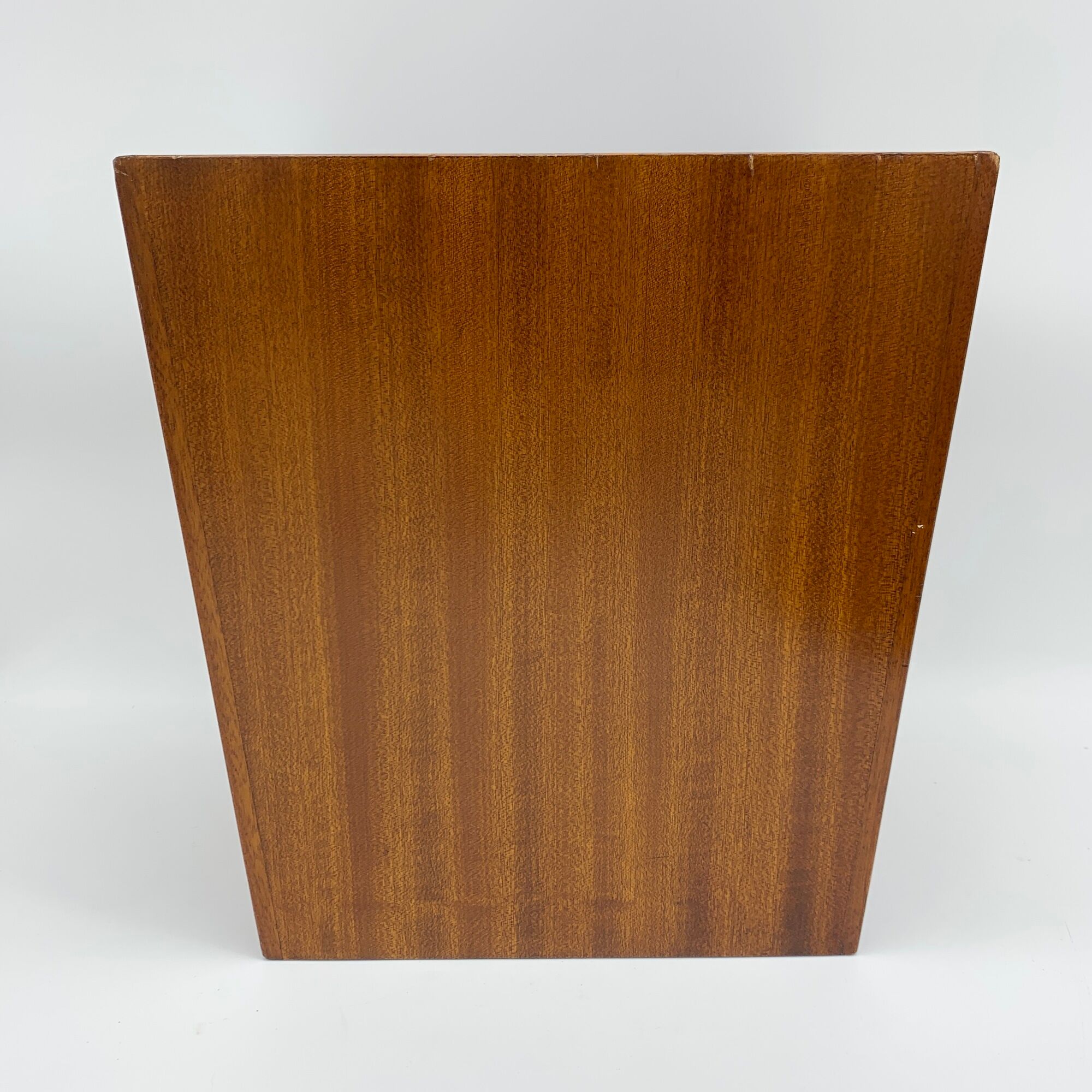 Trash basket with vintage veneered wooden papers ideal Scandinavian decoration