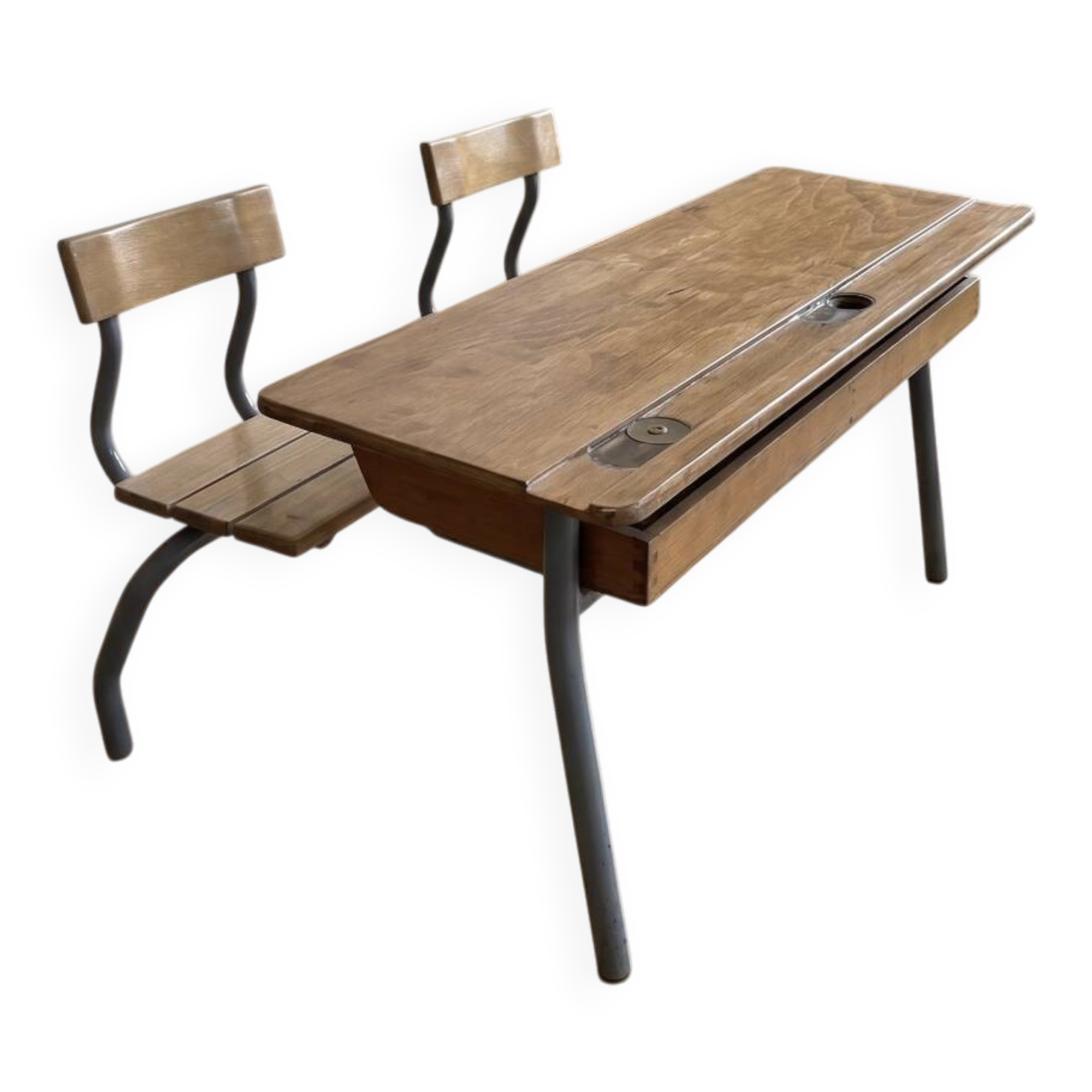 Vintage double school desk