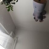 Round coffee table in glass and vintage chrome