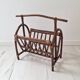1970s rattan magazine rack