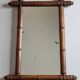Antique bamboo-style mirror in turned wood – late 19th century, 62 x 42 cm