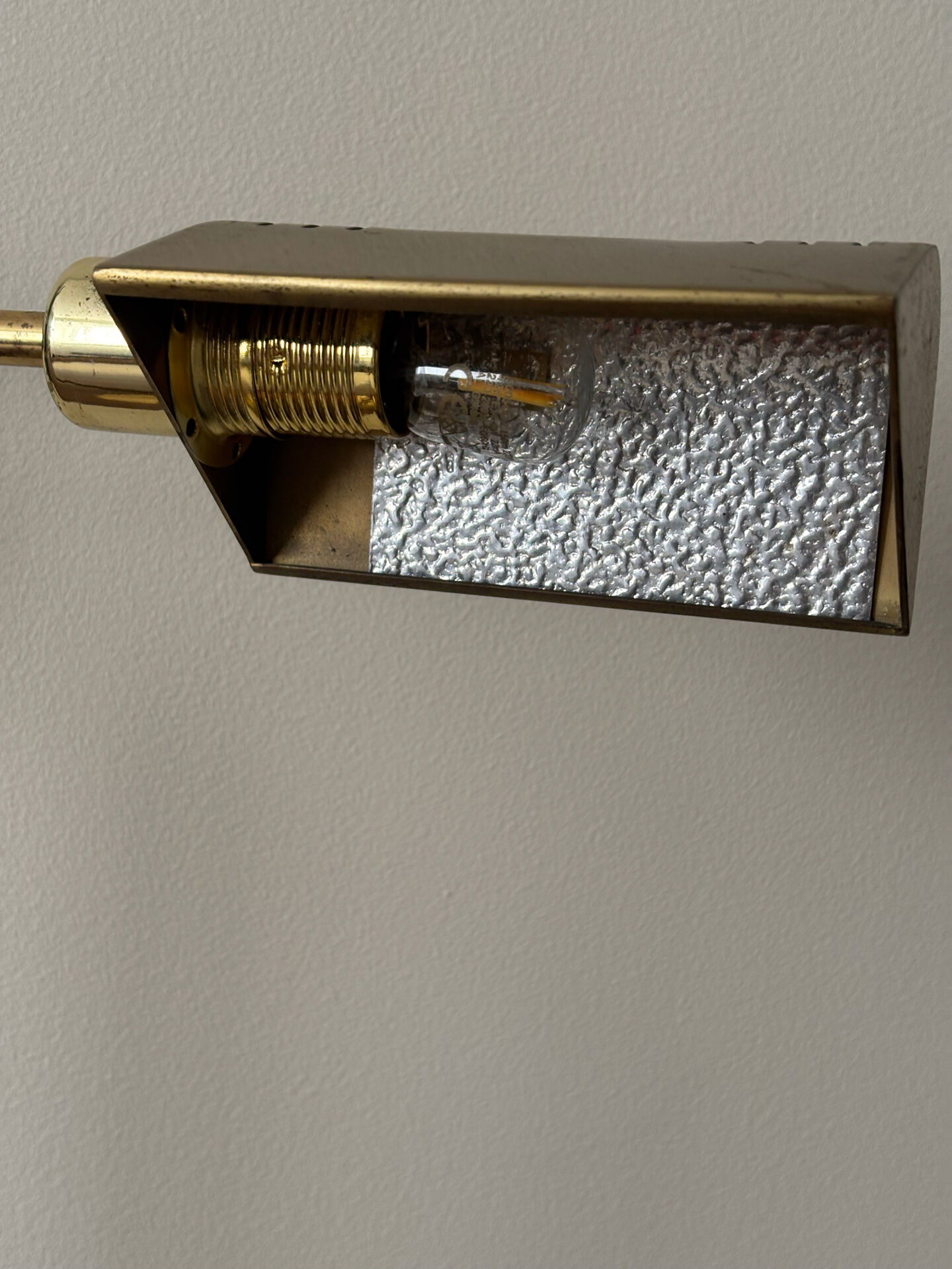 Holtkötter telescopic desk lamp in brass, Germany 1980