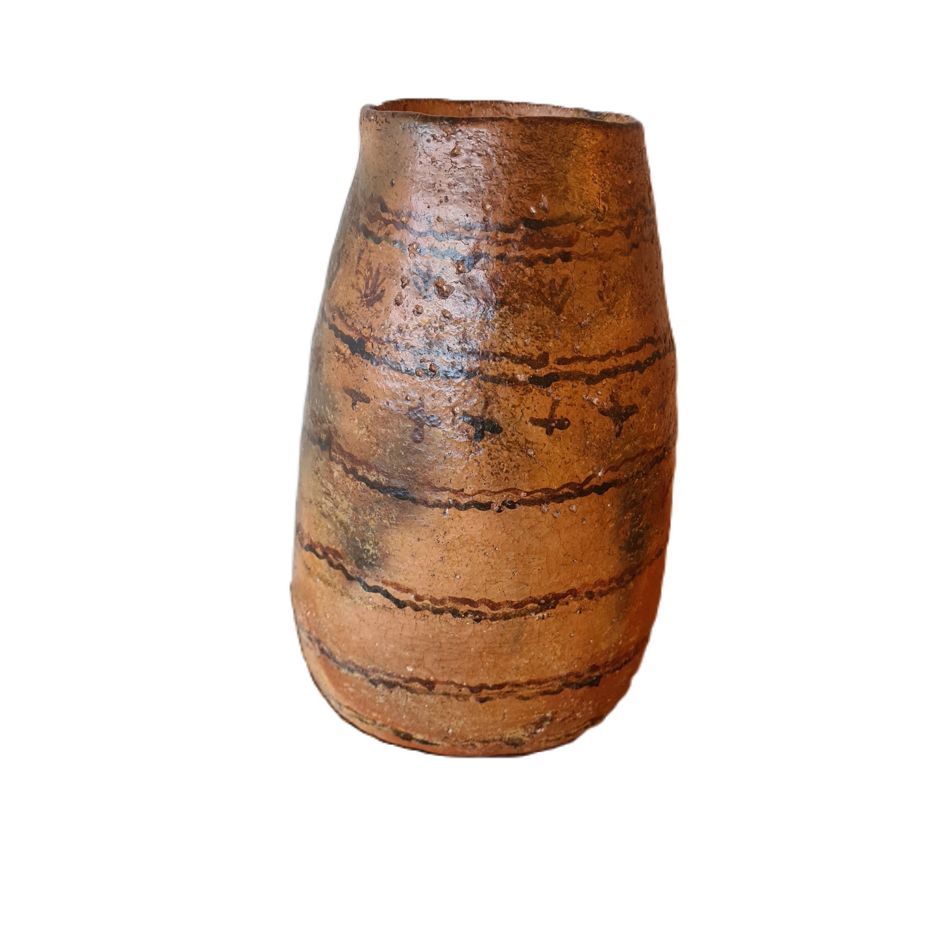 North African Berber Earthenware Jug, From Around 1900