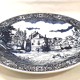 Assiette décorative décors bleu paysage diamètre 40 cm