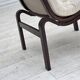 1970s, Scandinavian armchair, furniture wool, dark beech wood.