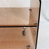 Desserte a roulettes vintage 1970 en plexiglass michel dumas
