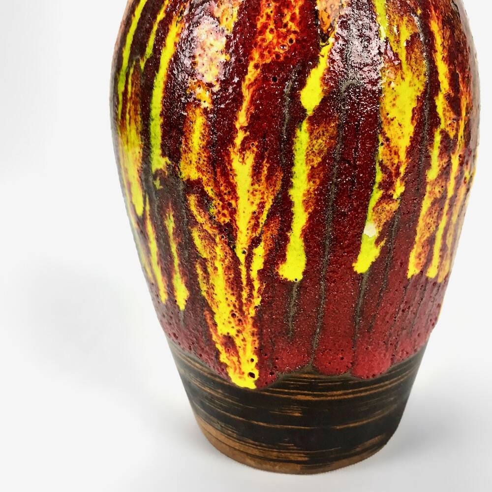 Flamed Saint-Clément vase with fine neckline