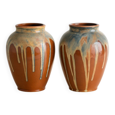 Paire de vases signés Jean pointu
