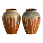 Pair of vases signed Jean Pointu