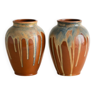 Pair of vases signed Jean Pointu