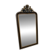 Antique 1800s black and gold mirror with cupid, France 1800s.