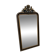 Antique 1800s black and gold mirror with cupid, France 1800s.