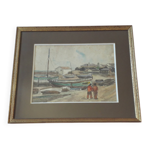 Tableau ancien du peintre - robert