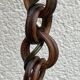 Pair of rattan ceiling lights