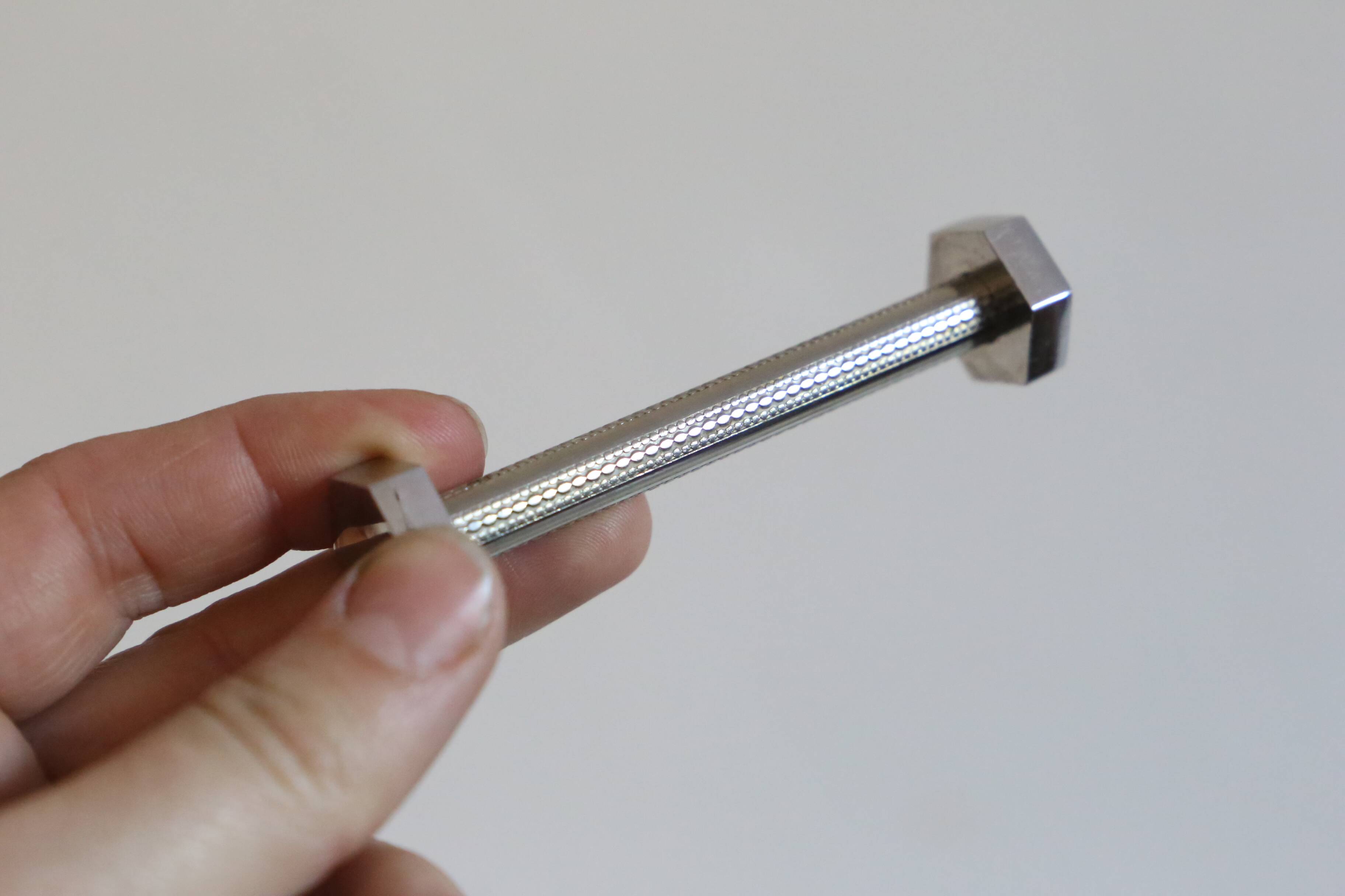 Vintage chrome-plated metal knife holder, 1970s