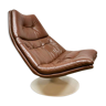 Leather swivel chair by Geoffrey Harcourt for Artifort F511
