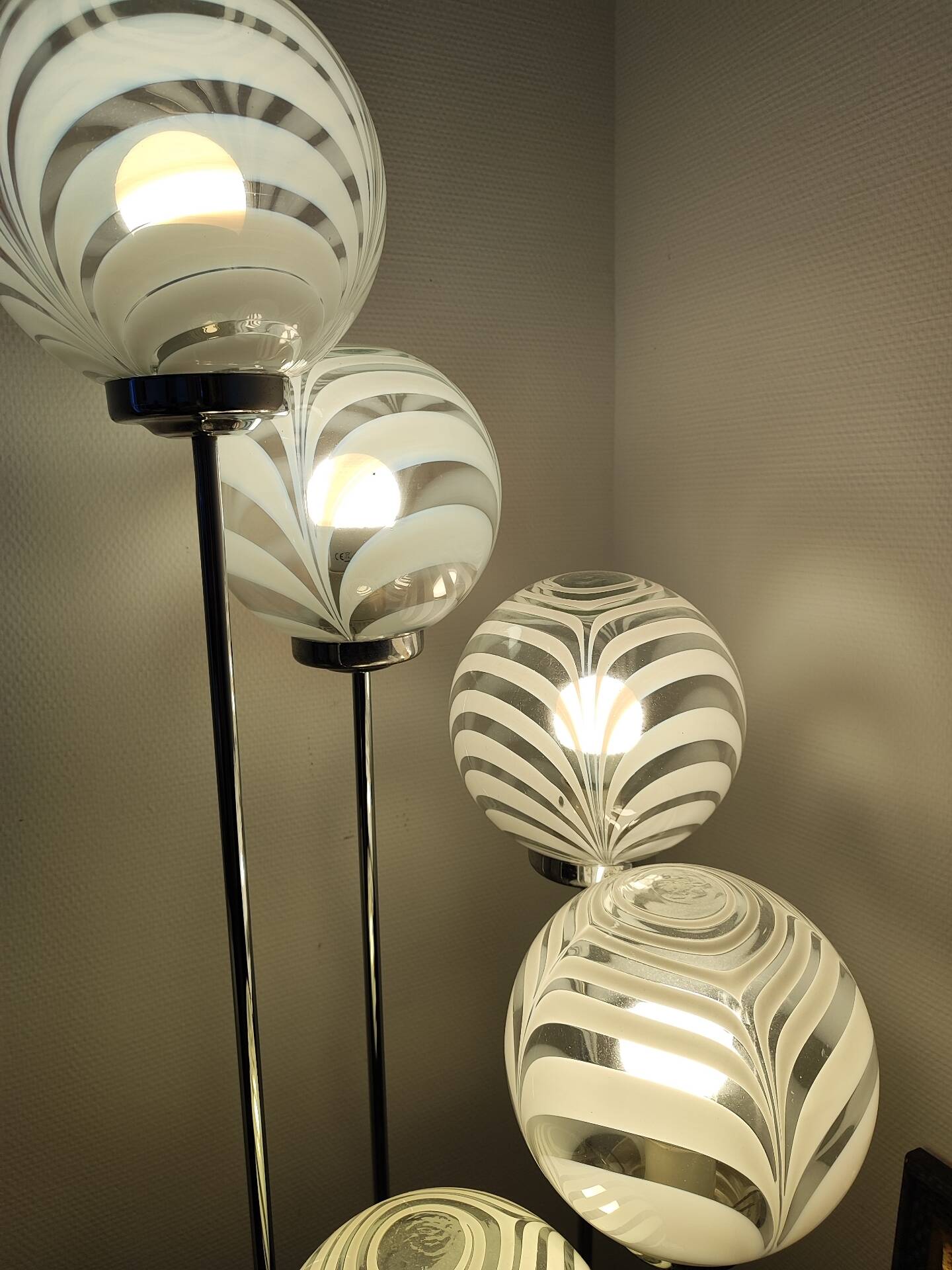 Toni Zucherri Murano floor lamp Venini 1970