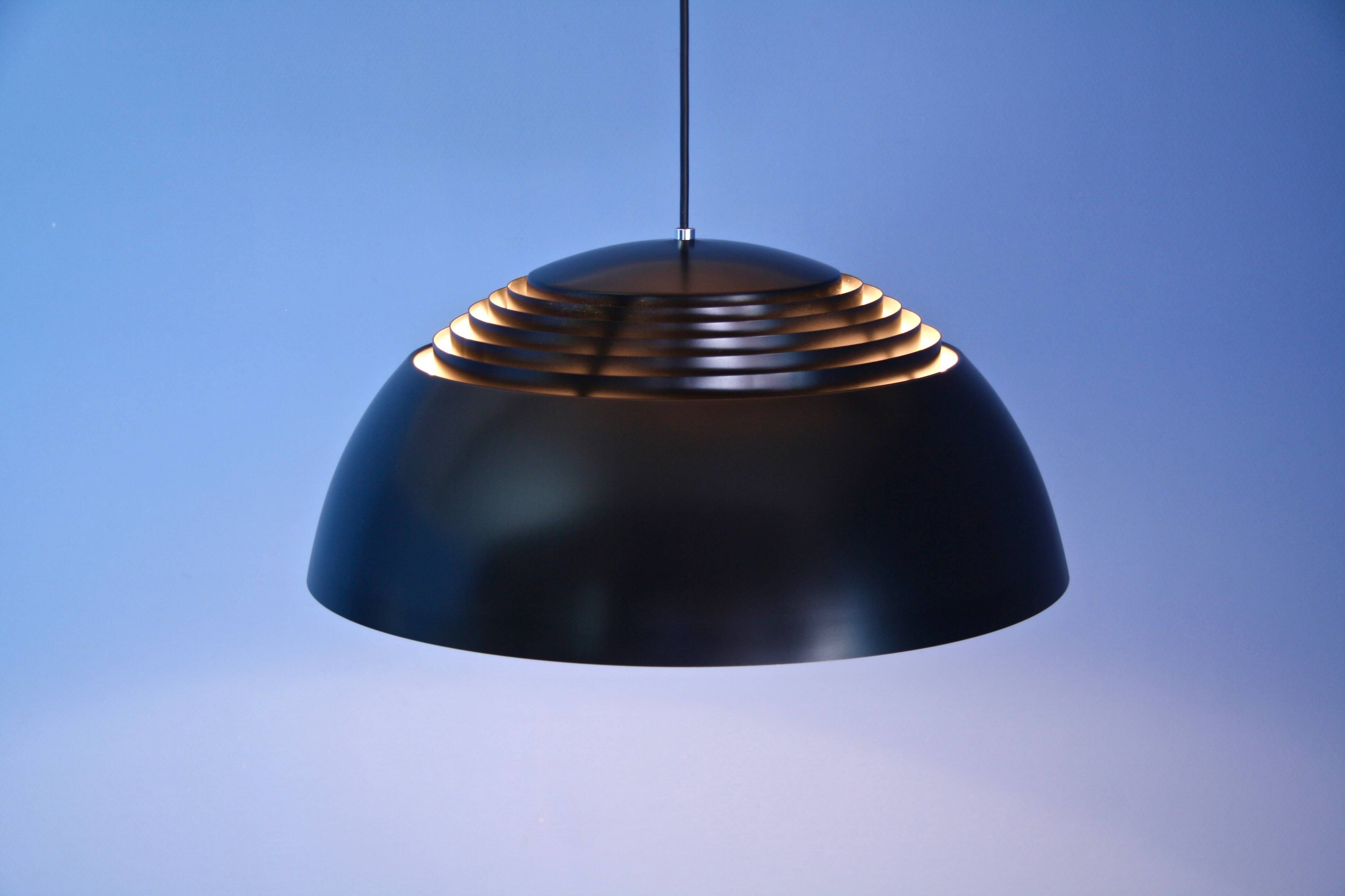 AJ Royal hanging lamp in black by Arne Jacobsen for Louis Poulsen, 1970s