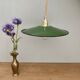 Vintage green enamelled sheet metal lampshade pendant light