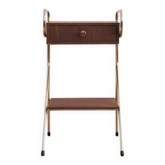 Renovated bedside table by Jacques Hitier, 1950s.