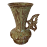 Ancien vase céramique marron vert