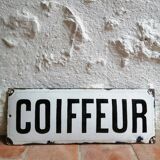 Hairdresser's advertising plate