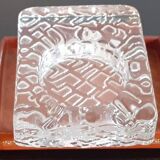 cendrier vintage en cristal de 858 g / moulé pressé