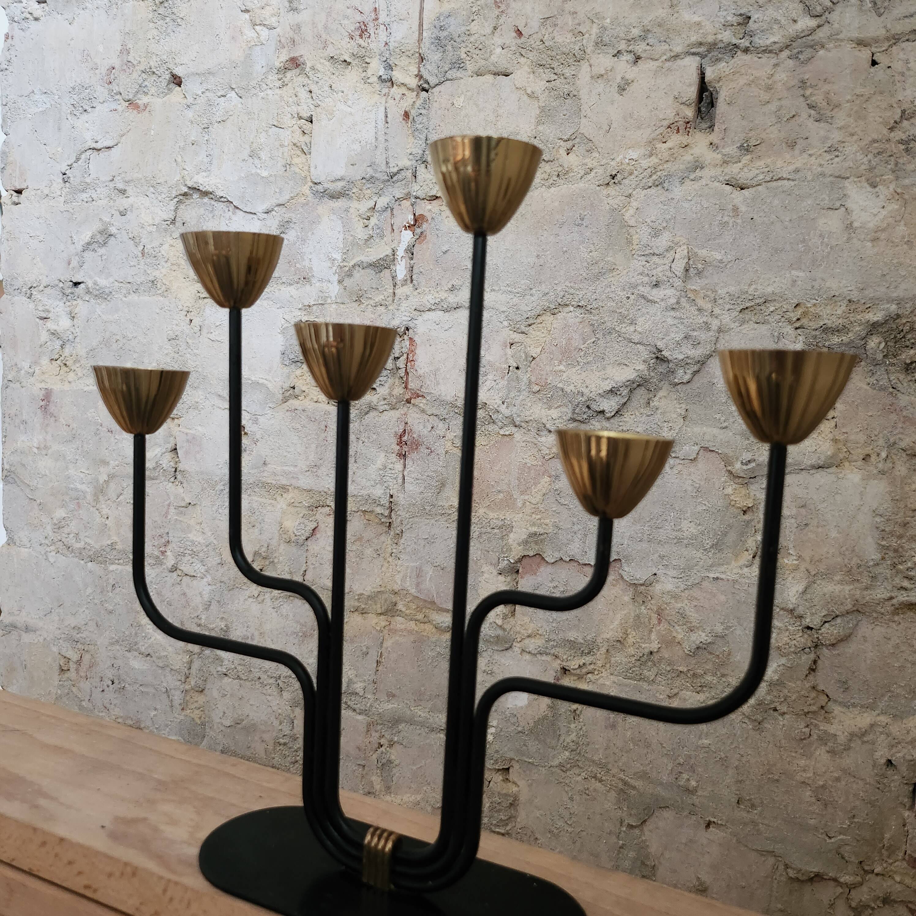 Scandinavian chandelier by Ystad Metall, Gunnar ANDER - 1960