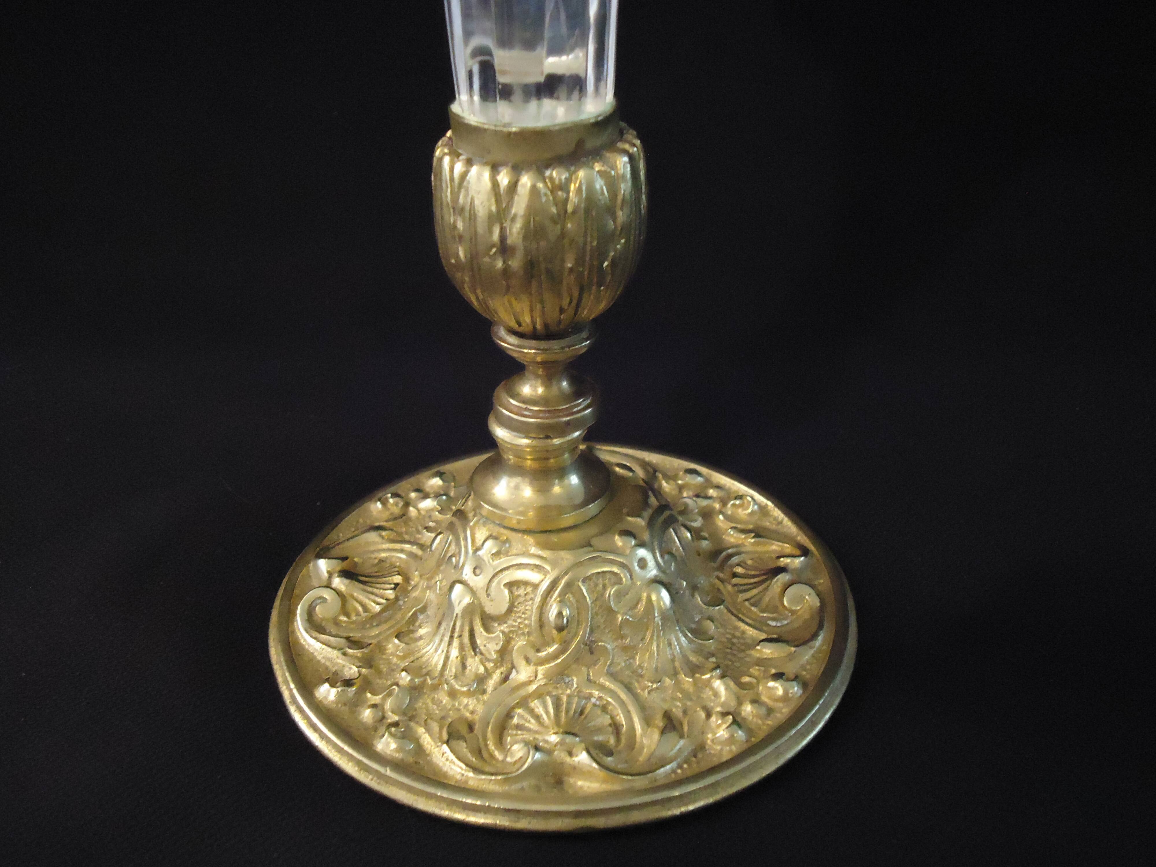 Cornet or tulip vase, centrepiece, Baccarat crystal 19th century