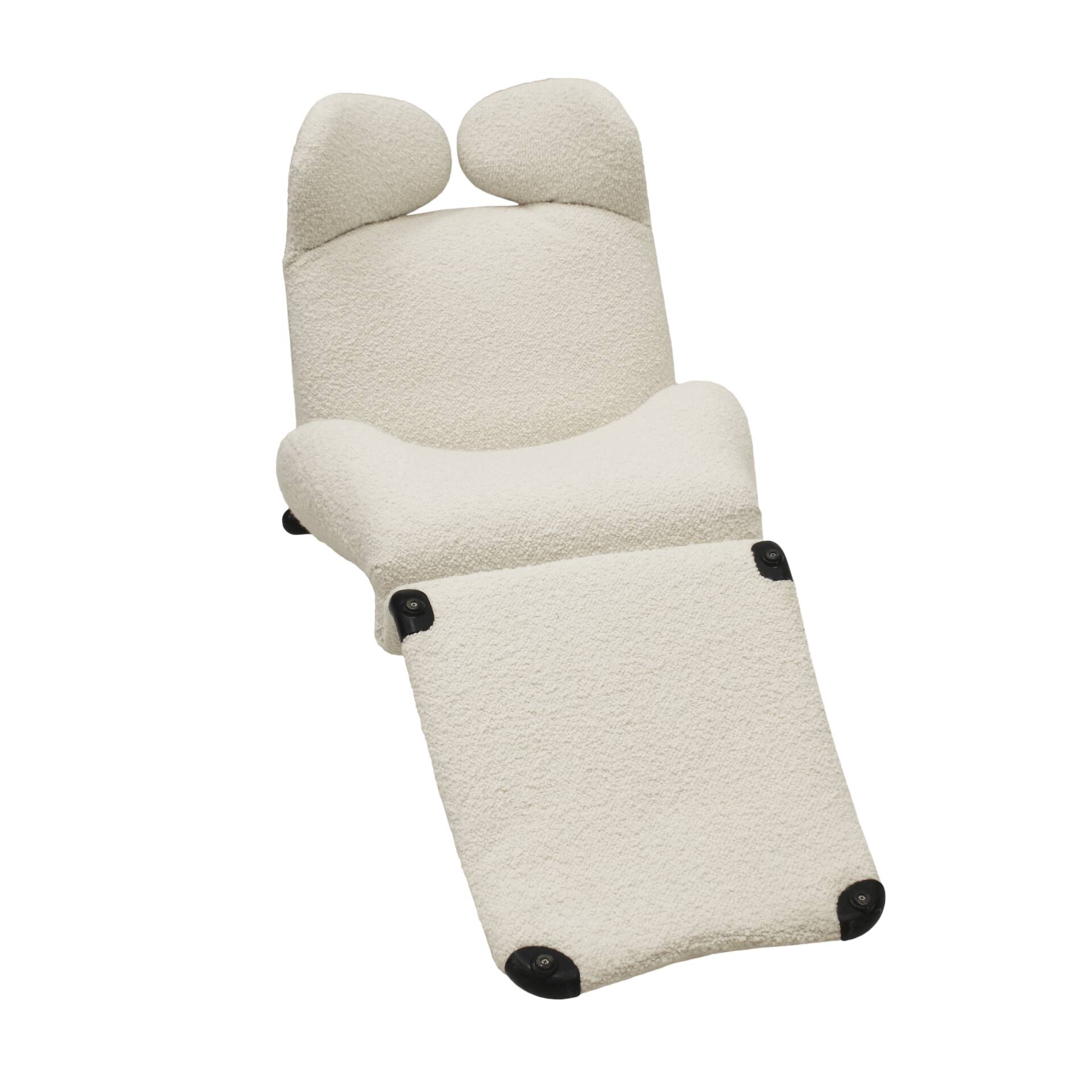 Wink White Armchair Designed by Toshiyuki Kita for Cassina, 1980s