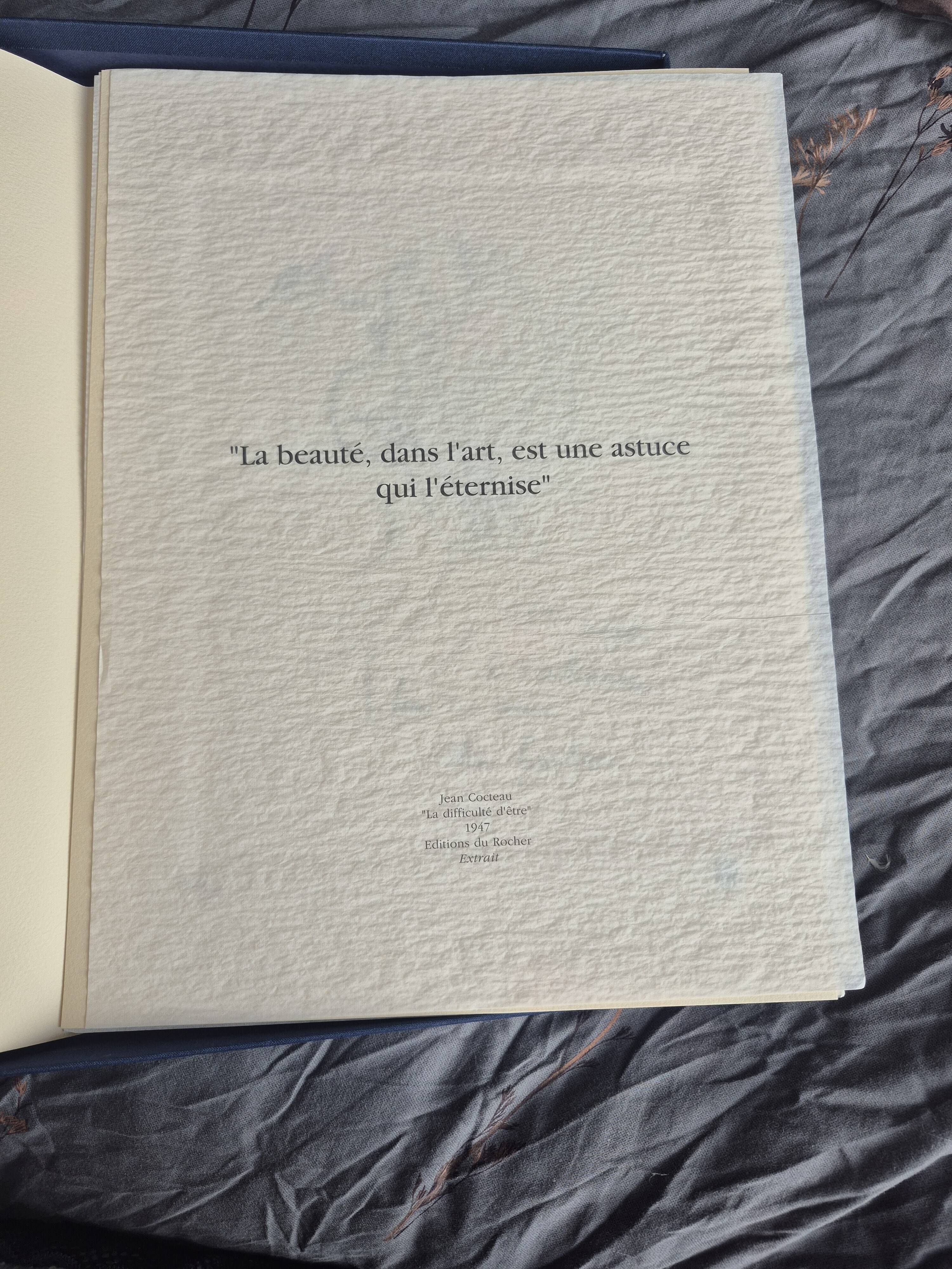 Tribute box 1993 Jean Cocteau containing 4 lithographs number 405/500