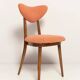 Vintage Heart Chair in Orange Velvet, Europe, 1960s