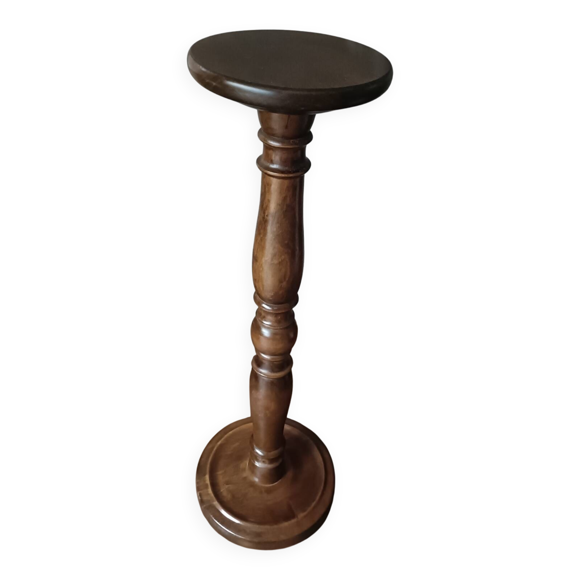 Plant stand, turned wooden plant holder