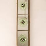 VINTAGE WALL OR CEILING LAMP 1950s BRASS AND GLASS ITALIAN DESIGN